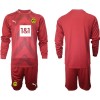 Conjunto (Camiseta+Pantalón Corto) Portero Manga Larga Borussia Dortmund 2022-23 Roja - Niño